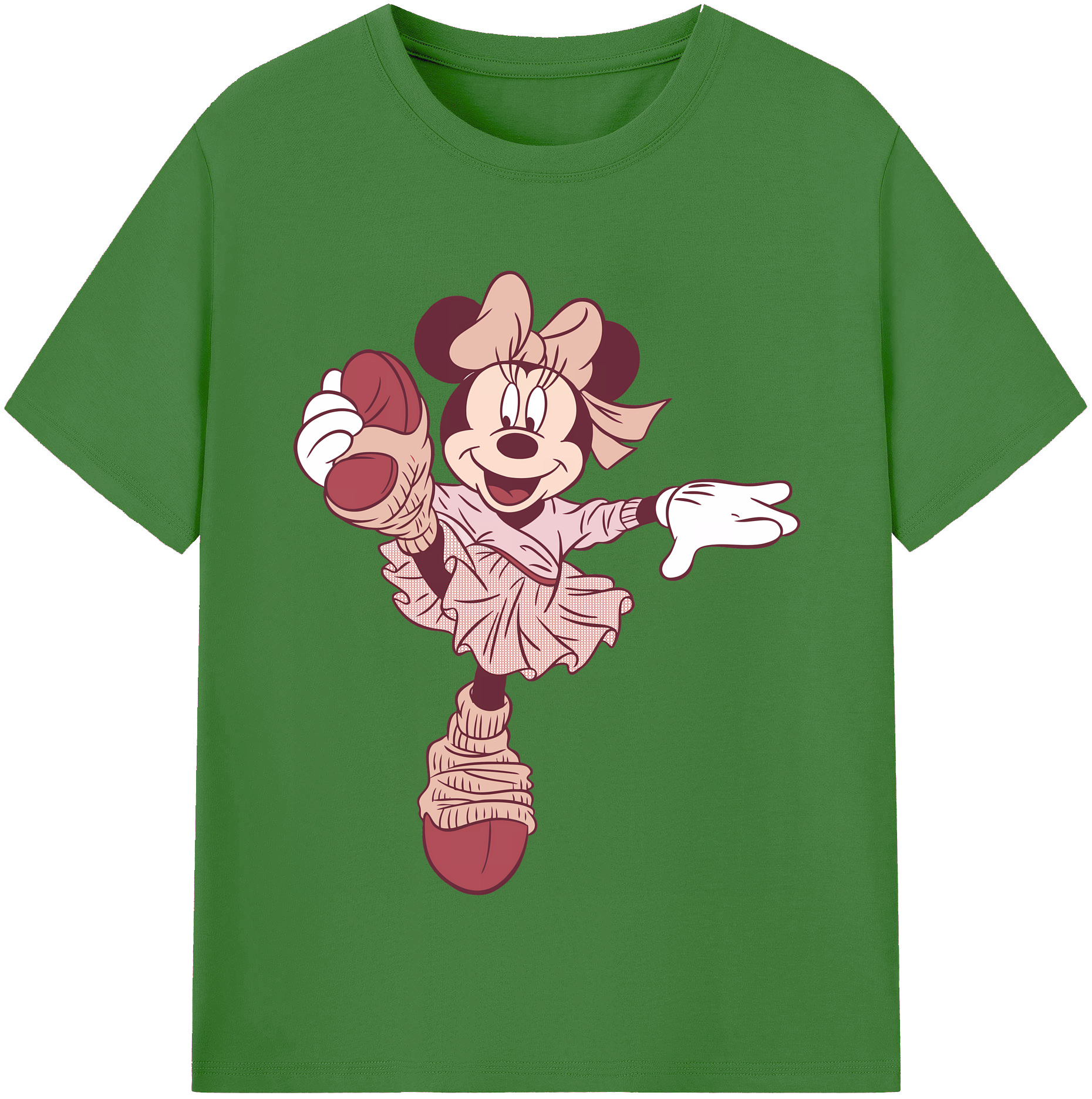 （画像用） ミッキーマウス Mickey Mouse レディースカジュアルプリントTシャツ（綿100％）